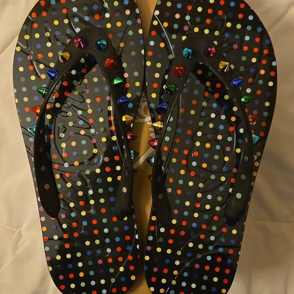 AUTHENTIC Womens Christian Louboutin Flip Flops - Picture 2 of 7